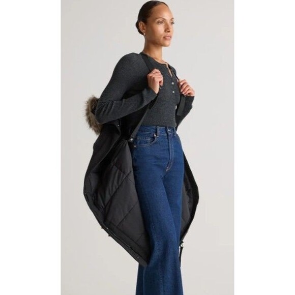 *NWT* QUINCE Women's Responsible Down Hooded Long Parka-Black-$1k+ Retail-Size S - Picture 8 of 16